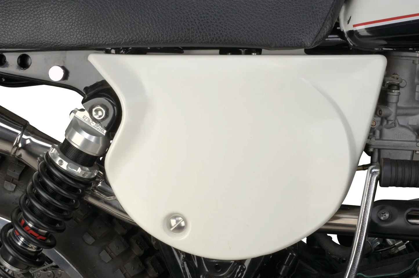 Replica Clean White Side Cover - Right - XT500 '80 and newer, TT500 '79 and newer