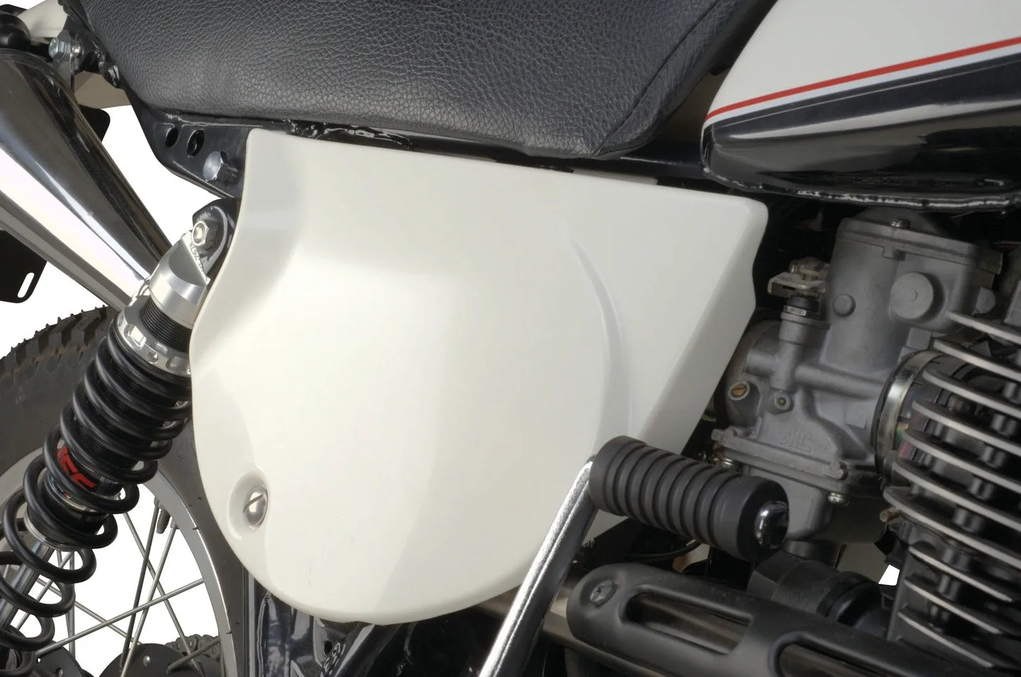 Replica Clean White Side Cover - Right - XT500 '80 and newer, TT500 '79 and newer