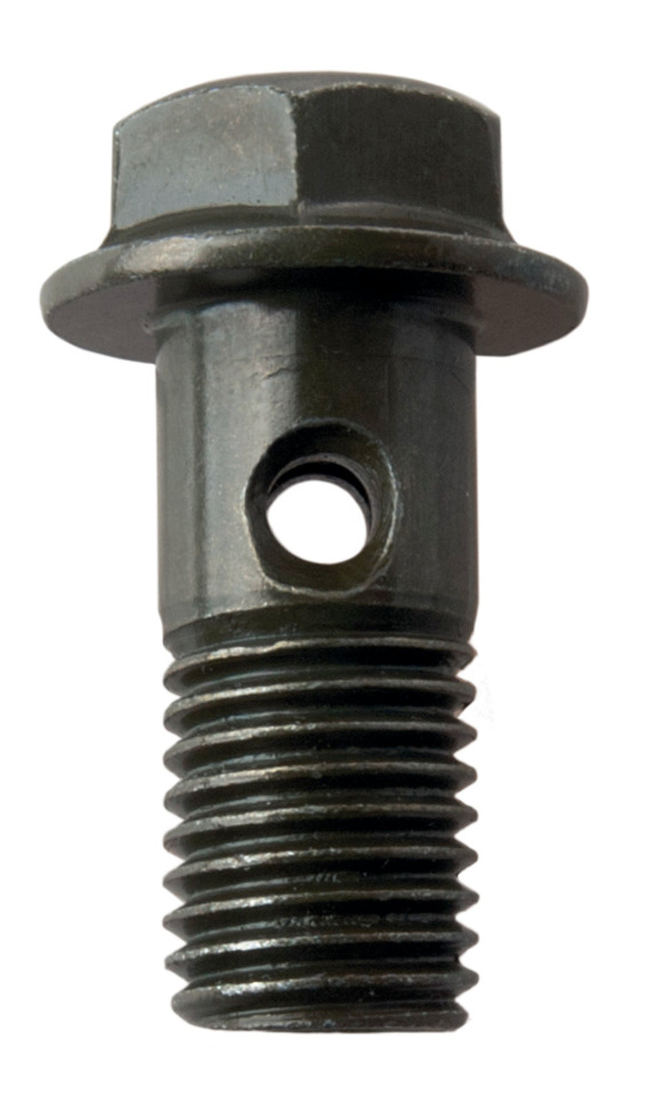 Banjo Bolt/Screw, Hollow - M10x1.25 - for Brake Caliper - Hex Head Size 12mm, Black/Dark-Green Zinc-Plated - WR400F, YZ400F, SR500, XT600