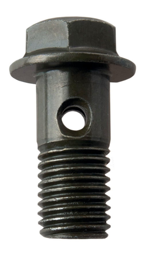Banjo Bolt/Screw, Hollow - M10x1.25 - for Brake Caliper - Hex Head Size 12mm, Black/Dark-Green Zinc-Plated - WR400F, YZ400F, SR500, XT600