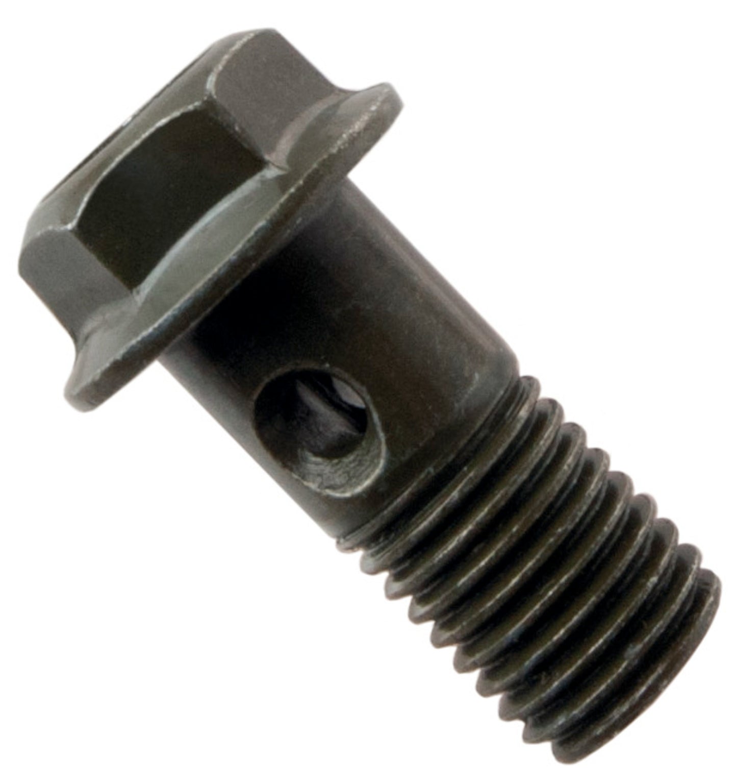 Banjo Bolt/Screw, Hollow - M10x1.25 - for Brake Caliper - Hex Head Size 12mm, Black/Dark-Green Zinc-Plated - WR400F, YZ400F, SR500, XT600