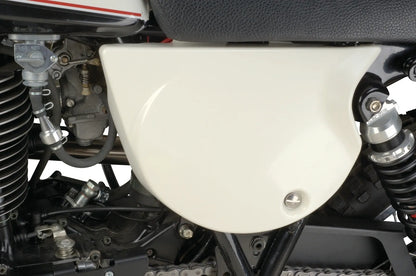 Replica Clean White Side Cover - Left - XT500 '80 and newer, TT500 '79 and newer
