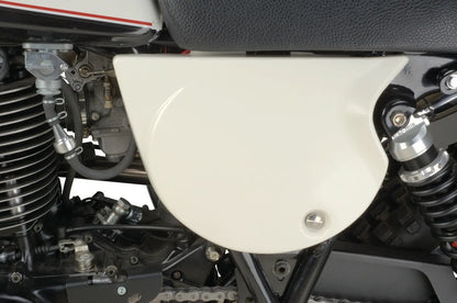 Replica Clean White Side Cover - Left - XT500 '80 and newer, TT500 '79 and newer