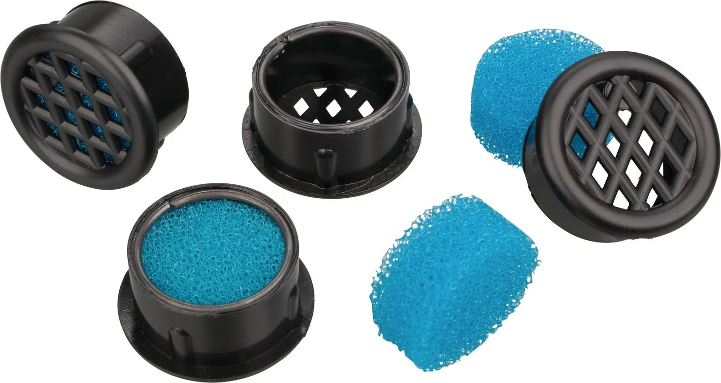 Air Vents, 25 mm Diameter (4 Pieces) - with Air Filter Element - XT500 TT500 SR500 Universal
