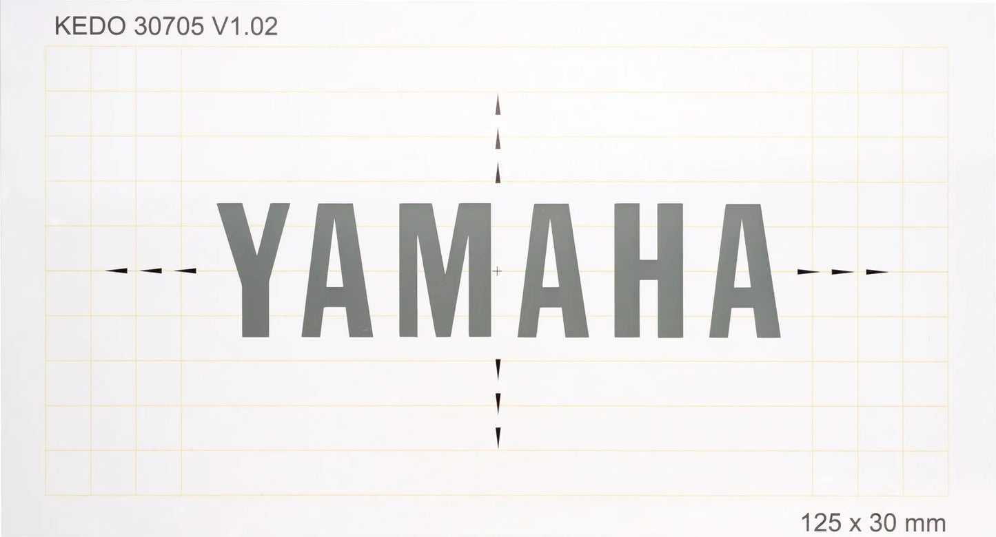 Stencil 12.5 x 3 cm 'YAMAHA' Logo - Seat Cover XT500 TT500