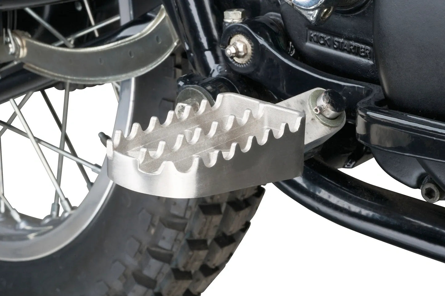 Stainless Wide Platform Footpegs - XT500 TT500