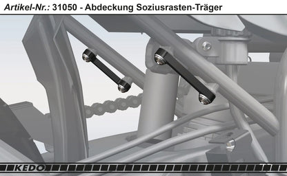 KEDO Tie Down Lashing Brackets - Stainless Steel Black Coated - T700 Ténéré700 (XTZ690)