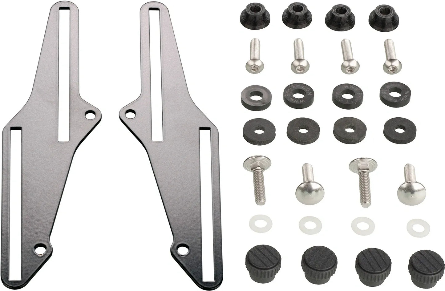 Windscreen Adapter - 'High & Low' - OEM Windscreen Adjustment - Stainless Steel Black Coated - T700 Ténéré700 (XTZ690)