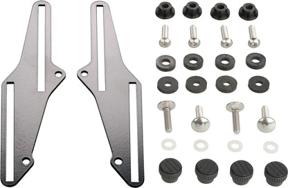 Windscreen Adapter - 'High & Low' - OEM Windscreen Adjustment - Stainless Steel Black Coated - T700 Ténéré700 (XTZ690)