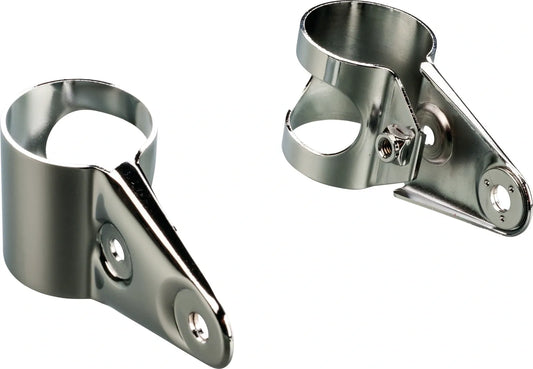 Replica Headlight Bracket - without Rubber Dampers, 1 pair, Chromed - TT500