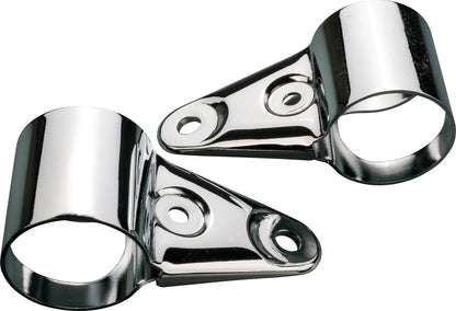Replica Headlight Bracket - without Rubber Dampers, 1 pair, Chromed - TT500