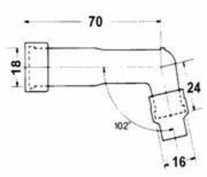 NGK Spark Plug Boot/Resistor Cover - XD05F - XT350 XT550 TT600/S/E/R/RE XT600/Z/E/K MT03 XT660R/X'04- XT660Z'08- Universal