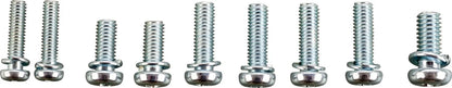 Replica Carburetor Screw Set - Galvanized Phillips Head Screws - Japanese Head Diameter with PH Drive - Mikuni VM32 Carburetor - XT500 TT500