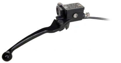 Front Brake Master Cylinder Assembly - 13mm - with Black Aluminum Lever/Brake Light Switch - Stainless Steel Banjo - SR500 XT600