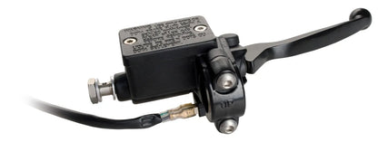 Front Brake Master Cylinder Assembly - 13mm - with Black Aluminum Lever/Brake Light Switch - Stainless Steel Banjo - SR500 XT600