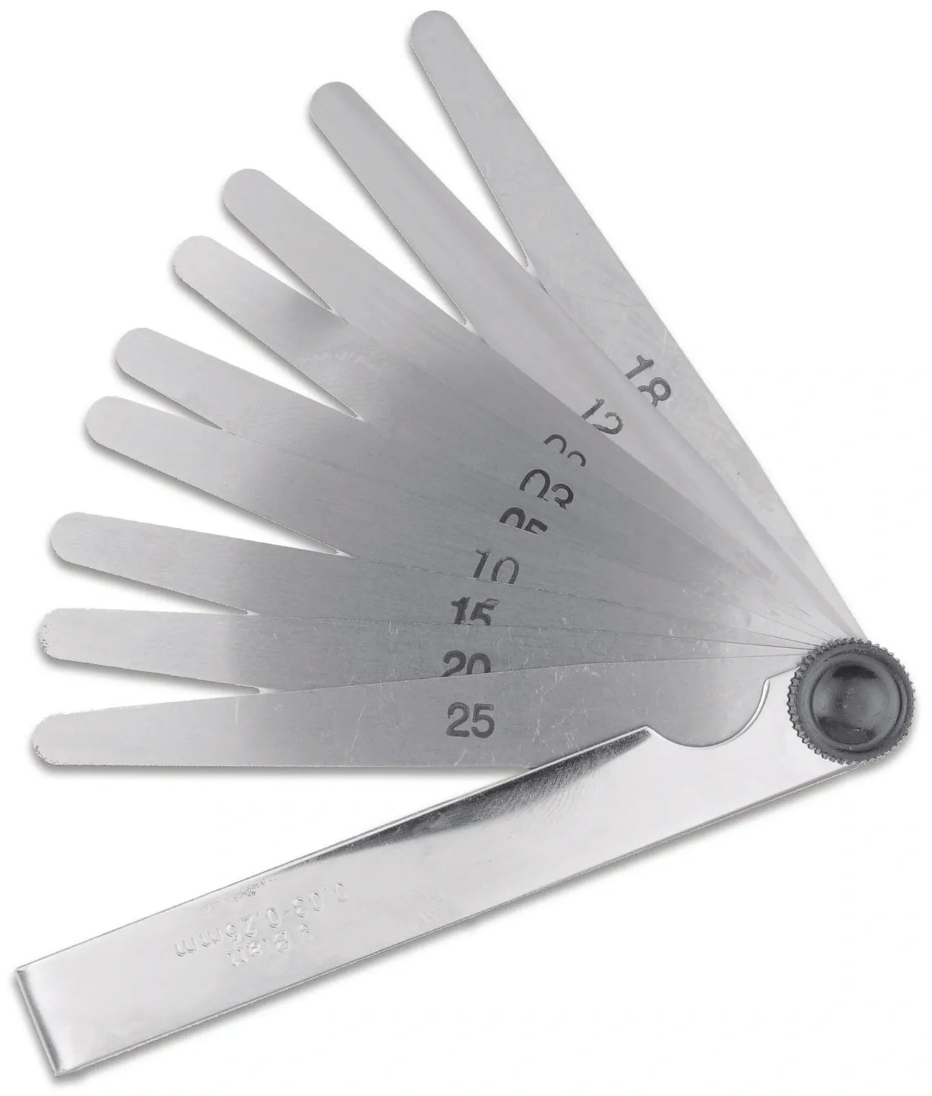Valve Adjustment Tool - Thickness Feeler Gauge Set - 0.03-0.25mm - Universal