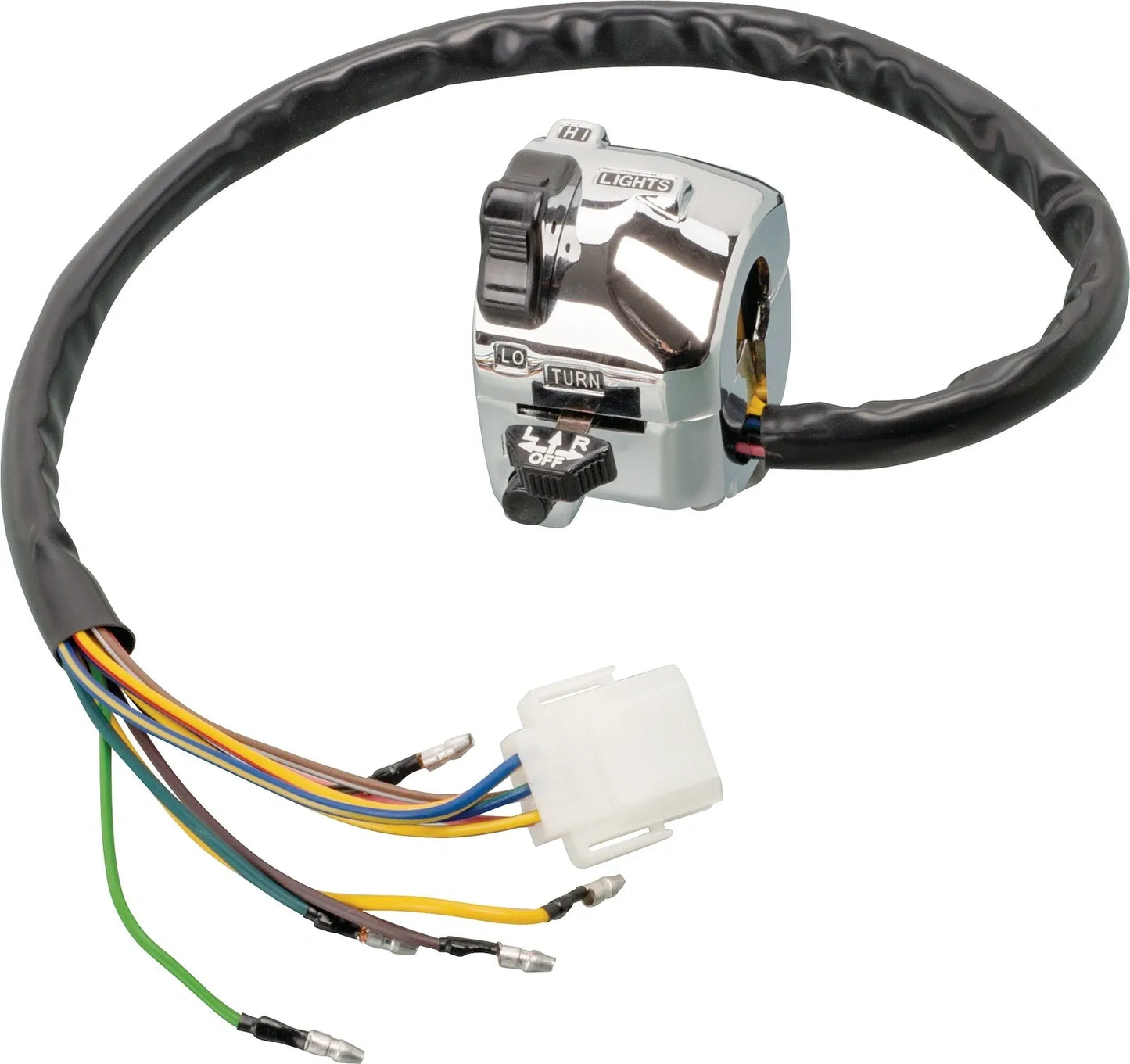 Handlebar Switch - YAMAHA-style 'Classic Chrome' (Light HI/LO, Horn, Turn Signal, housing like SR-Original) - SR500