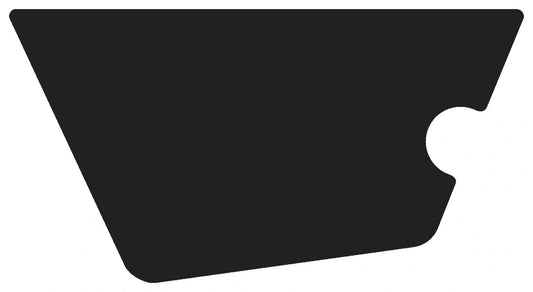 Side Cover Decal 'Lower Black Corner' - for Left Side Cover - XT600 '87-'89