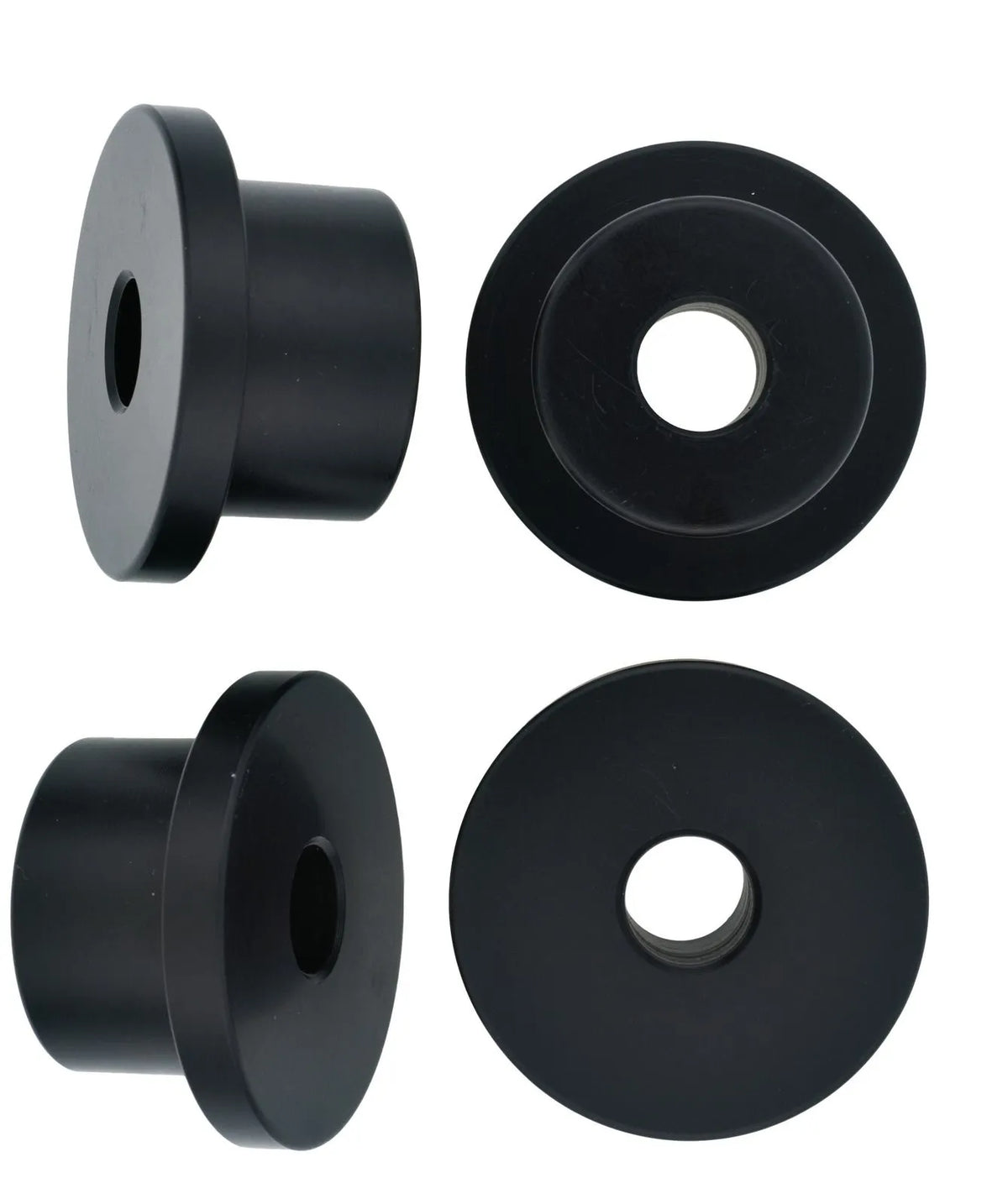 KEDO Top Yoke Bushings (Massive) - for Handlebar Clamps - Black Plastic, Set of 4 - SR500