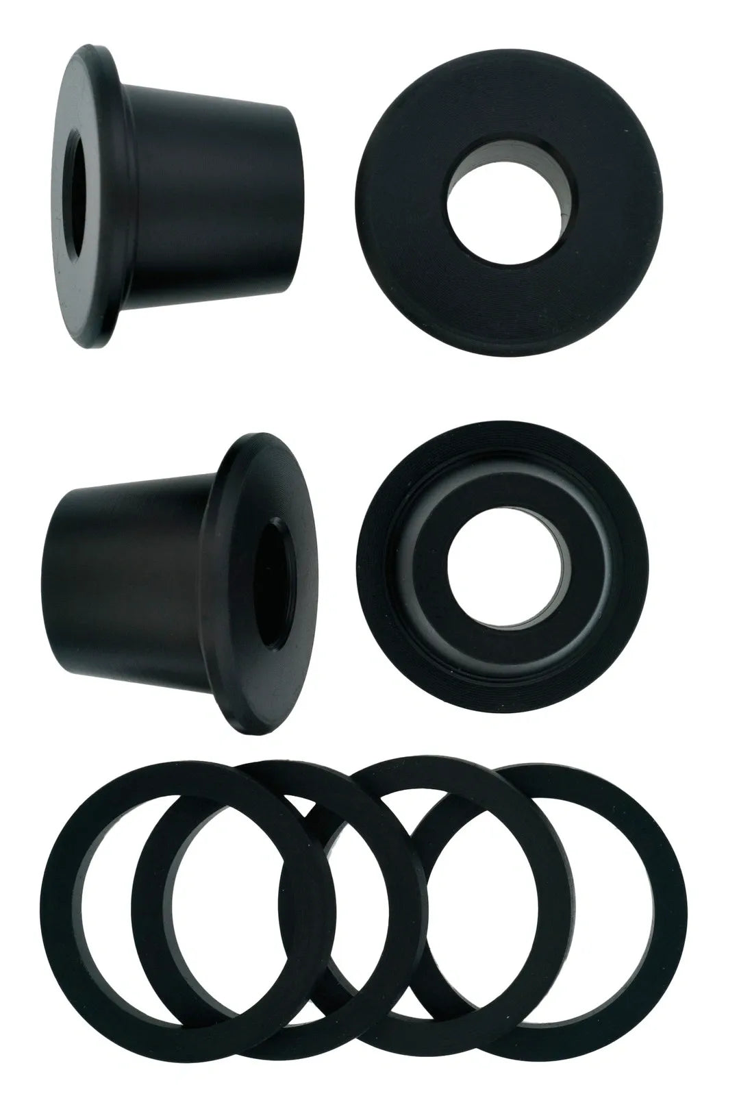 KEDO Top Yoke Bushings (Heavy Duty) for Handlebar Clamp - Black Hardened Plastic - Set of 4 - XT500 TT500