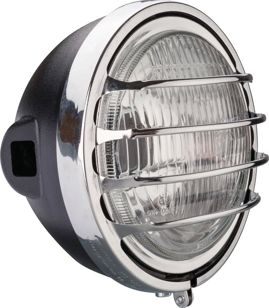 Replica Headlight - with H4 Insert and Paris Dakar Chrome Grille - XT500 TT500 SR500