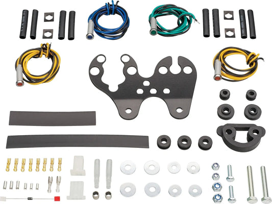 Speedometer Bracket and Instrument Lights Set - Stainless Steel Powder Coated - XT500 TT500