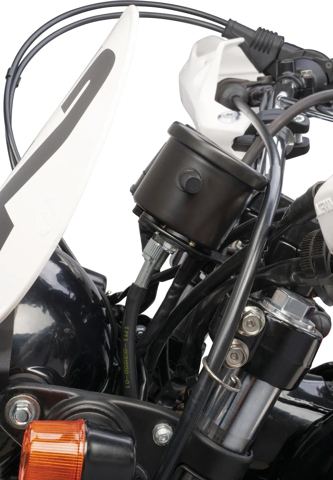 Speedometer Bracket and Instrument Lights Set - Stainless Steel Powder Coated - XT500 TT500