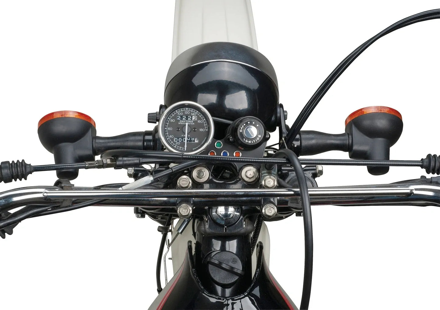 Speedometer Bracket and Instrument Lights Set - Stainless Steel Powder Coated - XT500 TT500