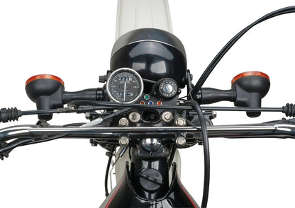 Speedometer Bracket and Instrument Lights Set - Stainless Steel Powder Coated - XT500 TT500