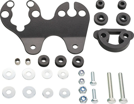 Speedometer and Ignition Switch Bracket Set - 'Pure' - Stainless Steel Powder Coated - XT500 TT500