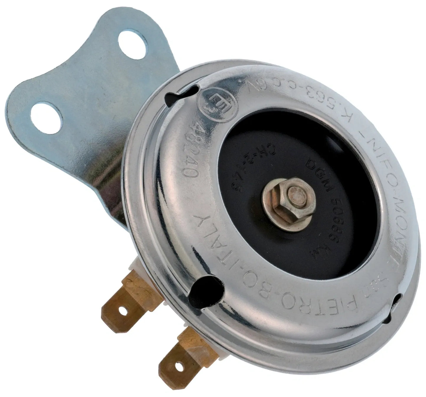 6V Horn - 100dB - Chrome/Black - Universal Fitment