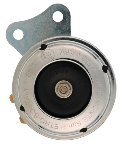 6V Horn - 100dB - Chrome/Black - Universal Fitment