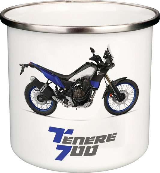 Nostalgia Mug 'T700' - with T700 Tenere - Comes in Gift Box - Enamel with Metal Rim - T700 Tenere Universal