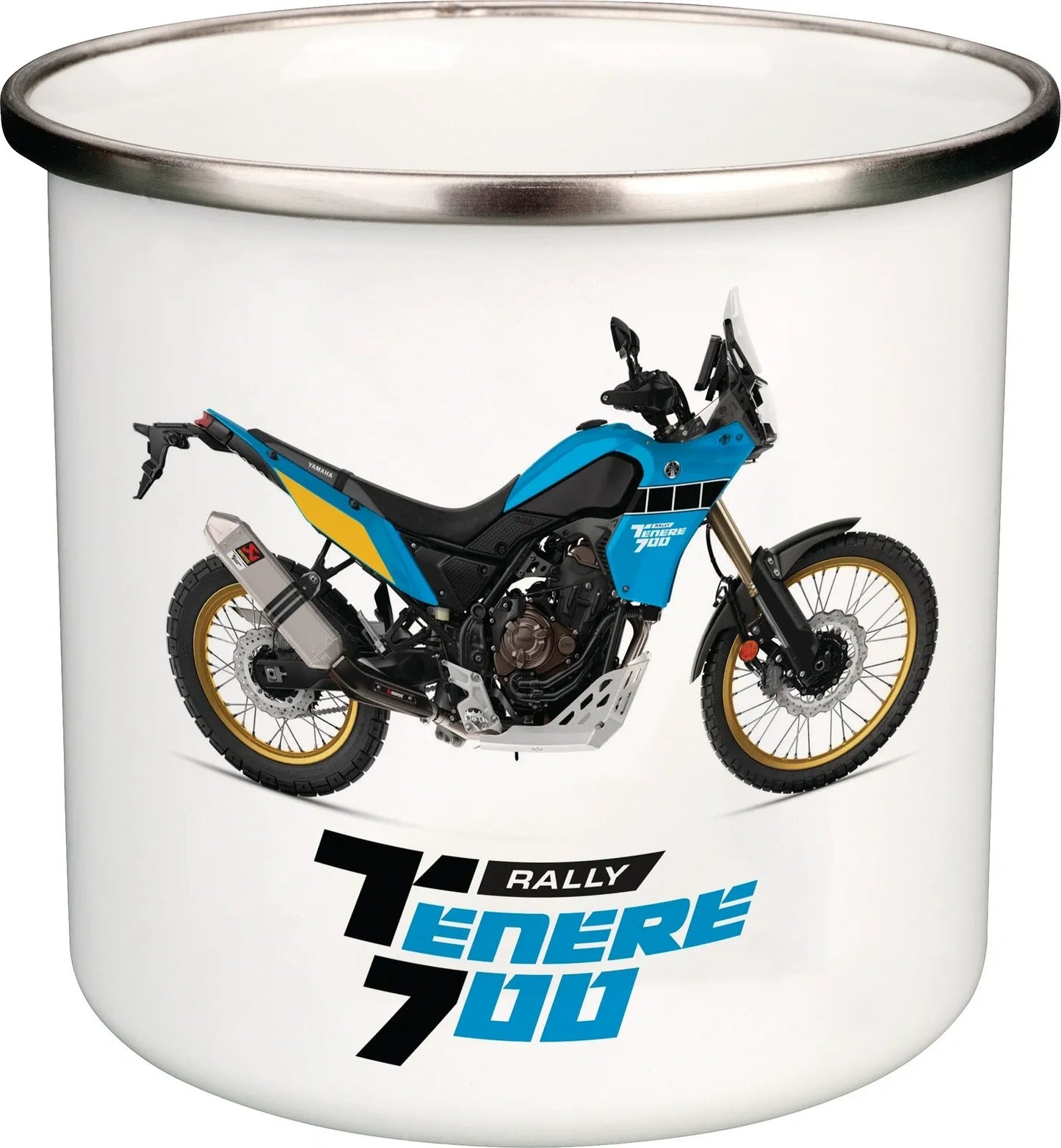 Nostalgia Mug 'T700' - with T700 Tenere Rally - Comes in Gift Box - Enamel with Metal Rim - T700 Tenere Universal