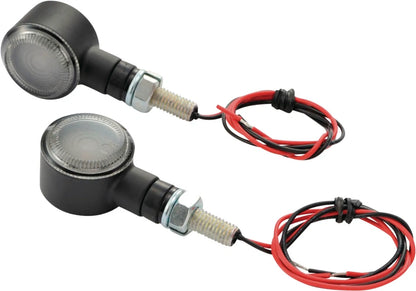 Daytona LED Turn Signals - D-Light SOL2 - Black Aluminum - Smoke Grey Lens - XT500 TT500 SR500 Universal Application