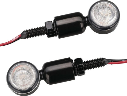 LED Micro Turn Signal Indicator - 'Bates-Companion' - Clear Lens - XT500 TT500 SR500 Universal