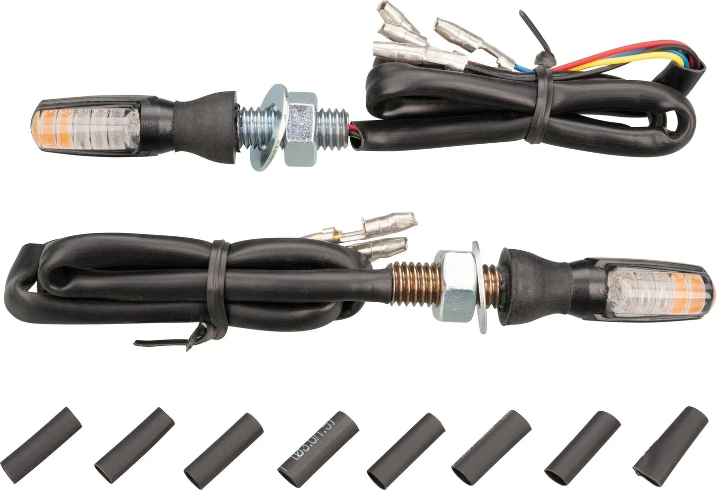 LED Micro Turn Signal Indicator - 'Spark' - Black Metal Housing - Clear Lens - XT500 TT500 SR500 Universal