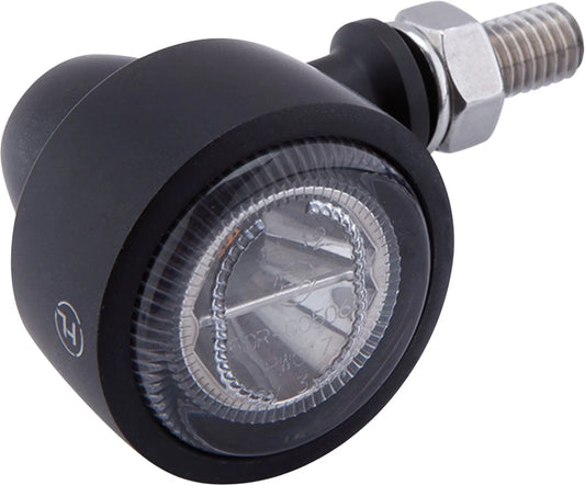 LED Turn Signal/Indicator Set - 'Classic-X' - Black Aluminum/Clear Lens - LED SMD Technology - XT500 TT500 SR500 Universal Application