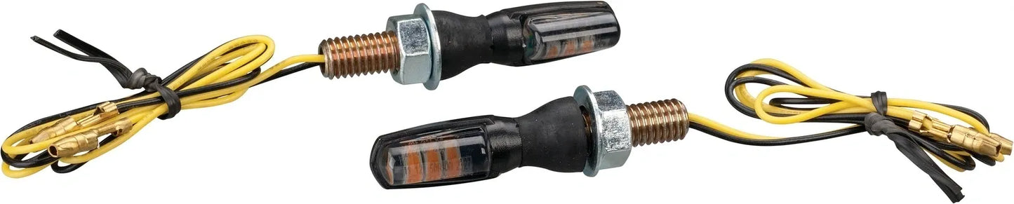 LED Micro Turn Signal Indicator - 'Spark' - Smoke Lens - XT500 TT500 SR500 Universal
