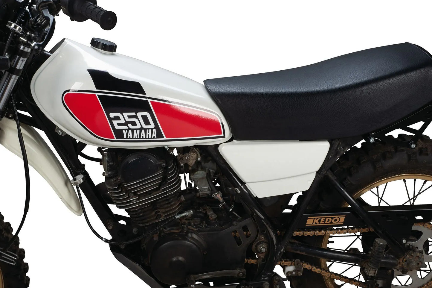 Side Cover Set - R+L (Detailed Reproduction/Replica), 1 Pair - ABS-painted Clean White - XT250