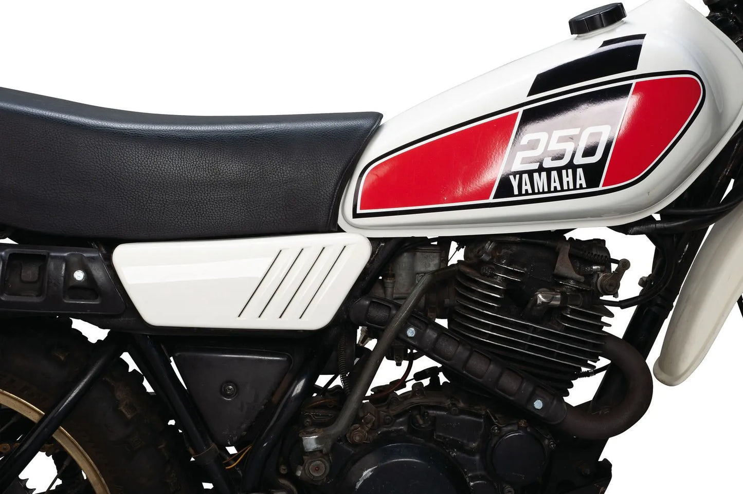 Side Cover Set - R+L (Detailed Reproduction/Replica), 1 Pair - ABS-painted Clean White - XT250