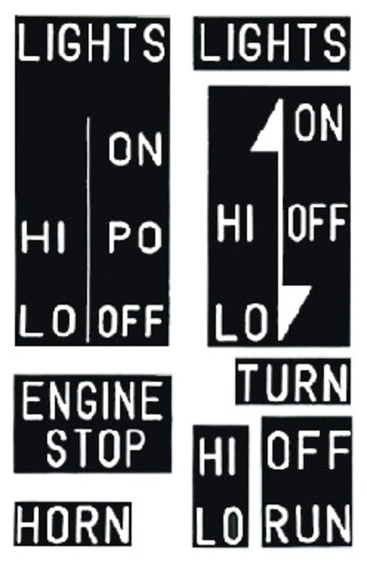 LH/RH Handlebar Switch - Decal Set - XT500 Various YAMAHA