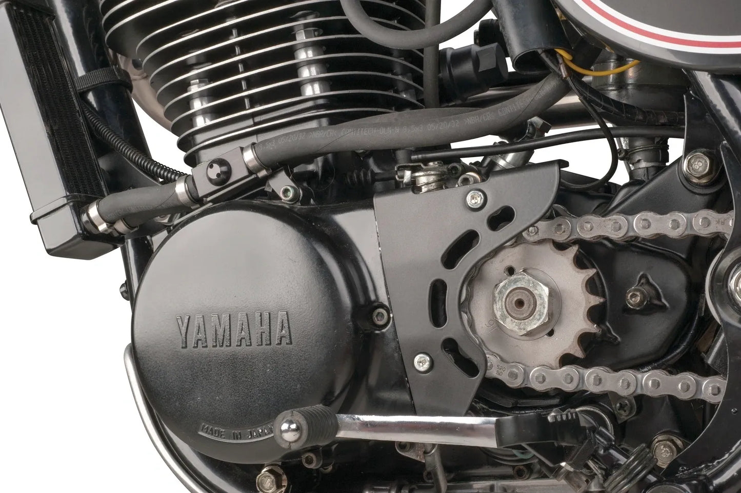 Sprocket Cover 'Racer' Kit - Aluminum Black Coated - SR500 XT500 TT500