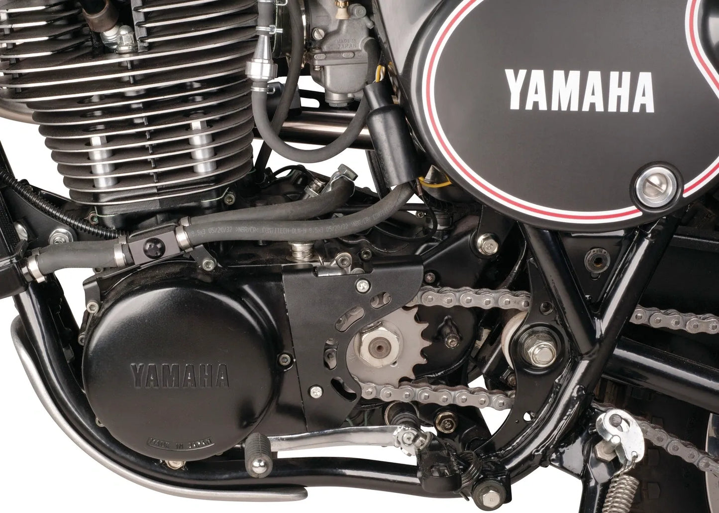 Sprocket Cover 'Racer' Kit - Aluminum Black Coated - SR500 XT500 TT500