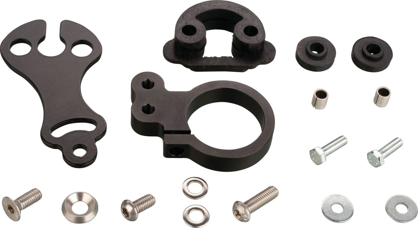 Ignition Switch Bracket - Fork Mounted - Stainless/Aluminum Black Coated - TT500