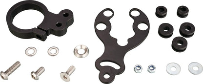 Speedometer Bracket - Fork Mounted - Stainless/Aluminum Black Coated - TT500 XT500 Universal
