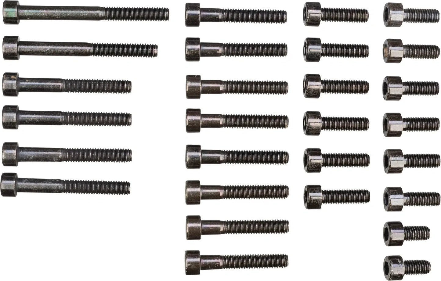 M6 Allen Bolt Set - for Crankcase - Black Zinc-coated - All Bolts for Crankcase, Oil Sump, Oil Labyrinth, Cable Guide, Oil Line - SR500 TT500 XT500
