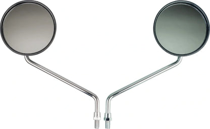 Black/Chrome Mirror Set - XT500, XT550, XT250 XT600 Various YAMAHA Universal