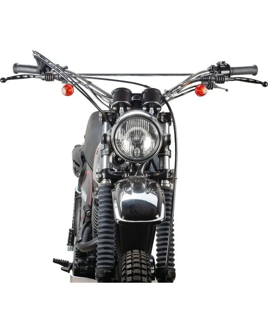 *NEW ITEM* TT Switch Housing Turn Signal Bracket - Set LH/RH - Stainless Steel Black Coated - XT500 TT500 Universal
