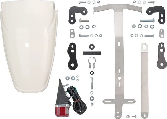 TT-Style Rear Fender Conversion - Complete - Clean White - All XT500